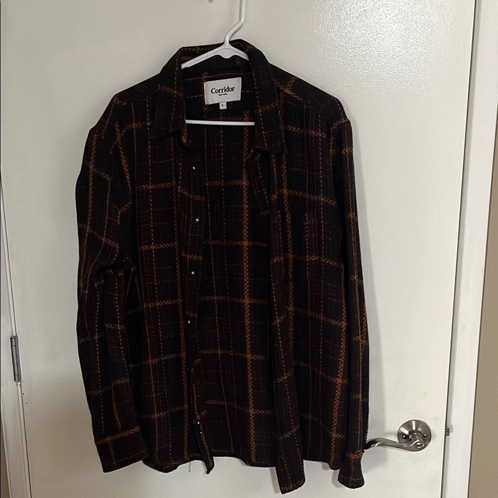 Corridor NYC Men's Plaid Jacket - Black and Brown
